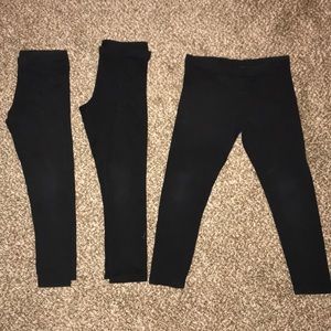Girls black leggings bundle! 3 pairs!